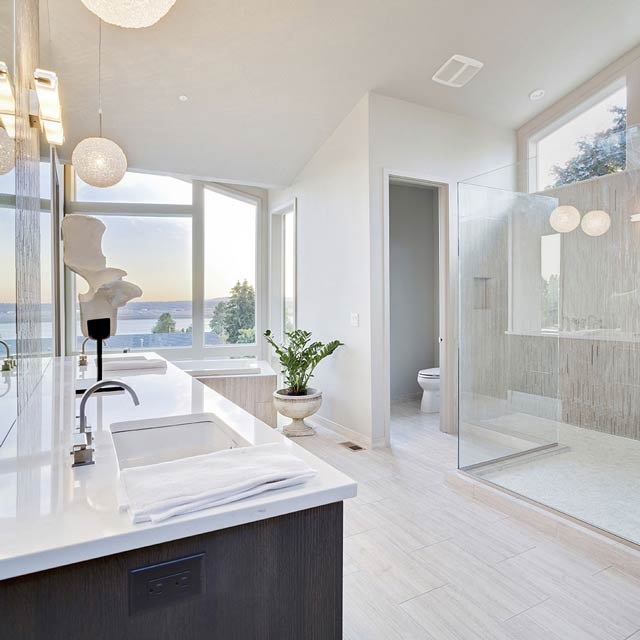 working in Bathroom