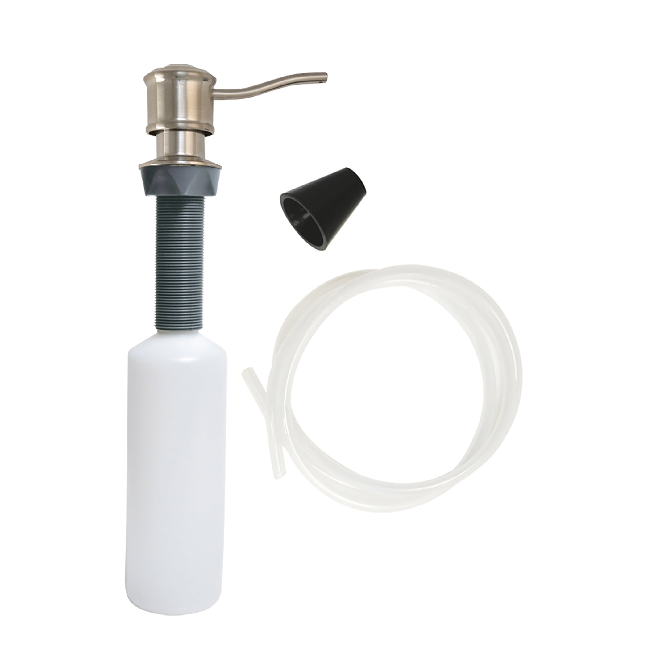 Universal Soap Dispenser with Curved Nozzle in Brushed Nickel - Danco