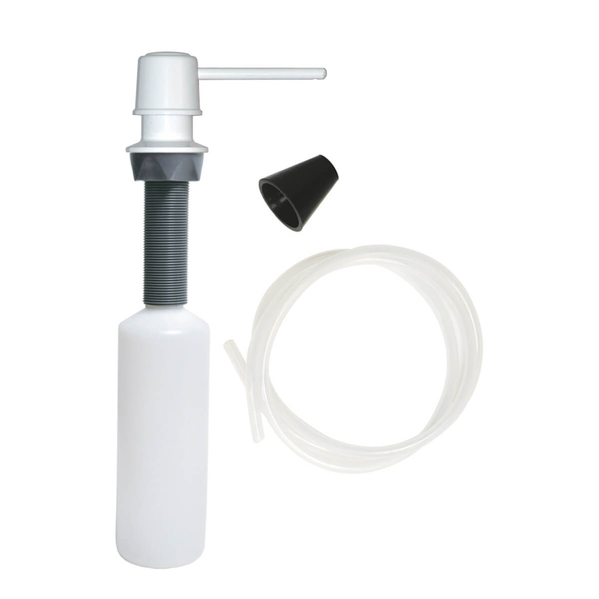 Universal Soap Dispenser with Straight Nozzle in White - Danco