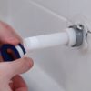 10th image of 8 in. Decorative Tub Spout with Pull Down Diverter in Brushed Nickel