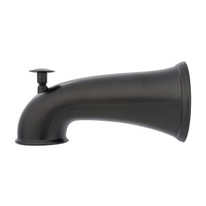 6 in. Decorative Tub Spout with Pull Up Diverter in Oil Rubbed Bronze