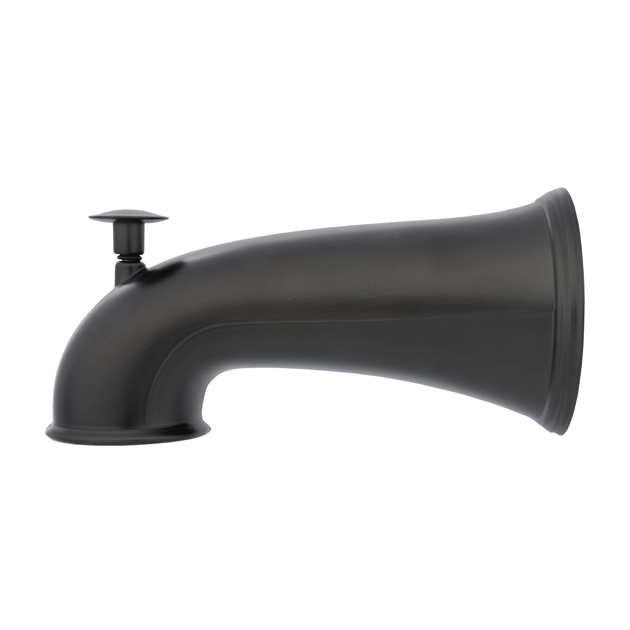 6 in. Decorative Tub Spout with Pull Up Diverter in Oil Rubbed Bronze 6 in. Decorative Tub Spout with Pull Up Diverter in Oil Rubbed Bronze