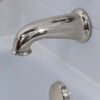 3rd image of 8 in. Decorative Tub Spout with Pull Down Diverter in Brushed Nickel