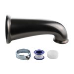 8 in. Decorative Tub Spout with Pull Down Diverter in Oil Rubbed Bronze - Model 10320