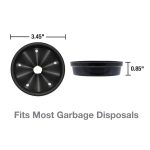 5th image of 3.45 inch Garbage Disposal Splash Guard in Black