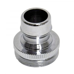 15/16 in.-27M or 55/64 in. 27F Chrome Small Male Dishwasher Aerator Adapter 15/16 in.-27M or 55/64 in. 27F Chrome Small Male Dishwasher Aerator Adapter