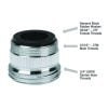 1st image of 15/16”- 27M or 55/64”- 27F X 3/4” GHTM Chrome Garden Hose Adapter (2-Pack)