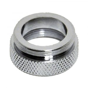 3/4 in.-27F x 55/64 in.-27M Chrome Male/Female Aerator Adapter for Kohler and Price Pfister Faucets 3/4 in.-27F x 55/64 in.-27M Chrome Male/Female Aerator Adapter for Kohler and Price Pfister Faucets