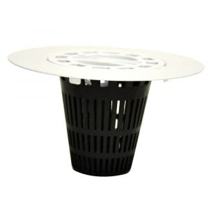 Hair Catcher Shower Drain Cover in White Hair Catcher Shower Drain Cover in White