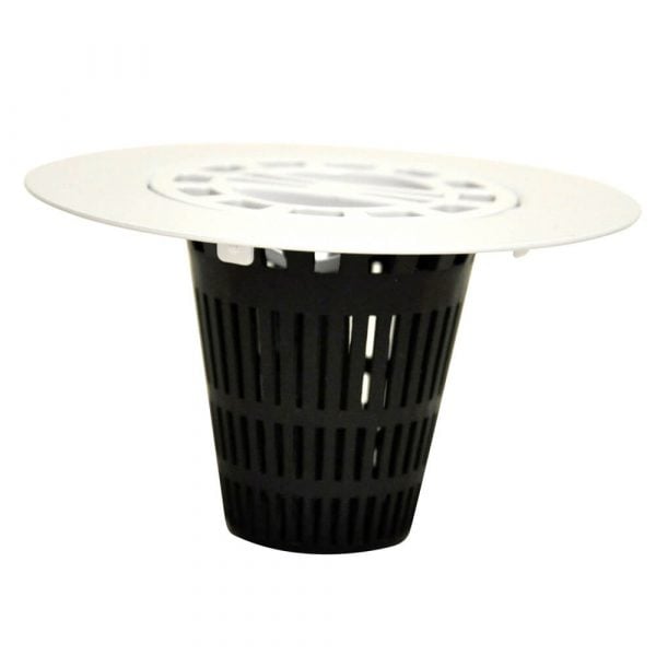 Hair Catcher Shower Drain Cover in White