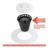 2nd image of Hair Catcher Shower Drain Cover in White