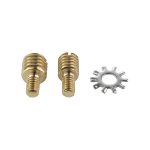 8th image of Touch-Toe Bathtub Drain Stopper in Polished Brass