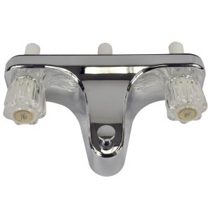8 in. Mobile Home Center-Set Tub/Shower Faucet with Clear Knob Handles in Chrome 8 in. Mobile Home Center-Set Tub/Shower Faucet with Clear Knob Handles in Chrome