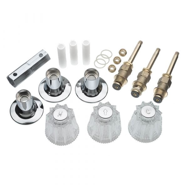 Tub/Shower 3-Handle Remodeling Trim Kit for Price Pfister Windsor