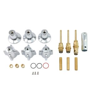 Tub/Shower 3-Handle Remodeling Kit for Central Brass in Chrome