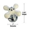 4th image of Faucet Cross-Arm Handle in White
