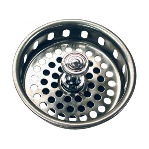 3-3/4 in. Basket Strainer with Drop Center Post in Chrome (Case of 10)