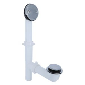 Touch-Toe Tub Drain Kit with Chrome Trim