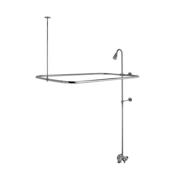 Add-A-Shower Kit for Clawfoot Tub in Chrome