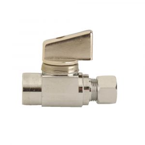 5/8 in. O.D. Outlet x 1/4 in. Comp. Inlet Straight Stop