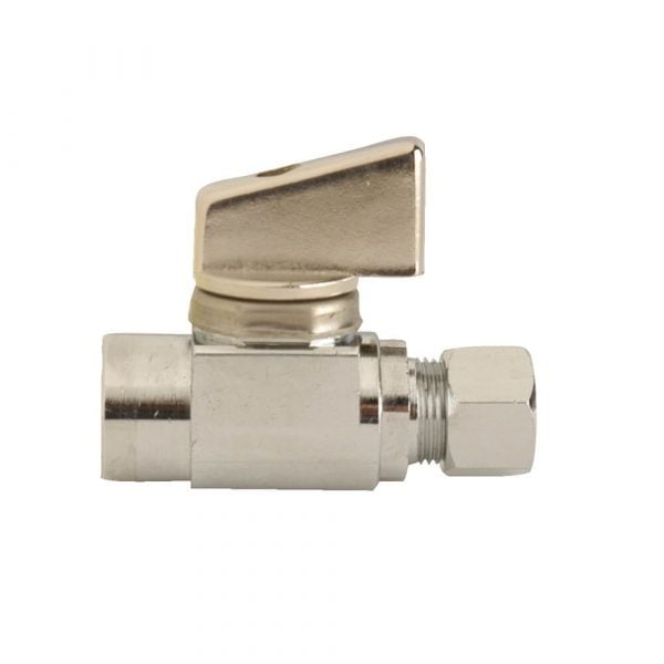 5/8 in. O.D. Outlet x 1/4 in. Comp. Inlet Straight Stop