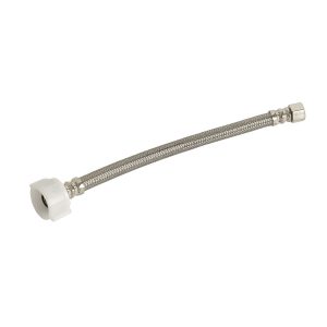 3/8 in. Comp. x 7/8 in. Ballcock x 9 in. LGTH Stainless Steel Toilet Supply Line Hose 3/8 in. Comp. x 7/8 in. Ballcock x 9 in. LGTH Stainless Steel Toilet Supply Line Hose