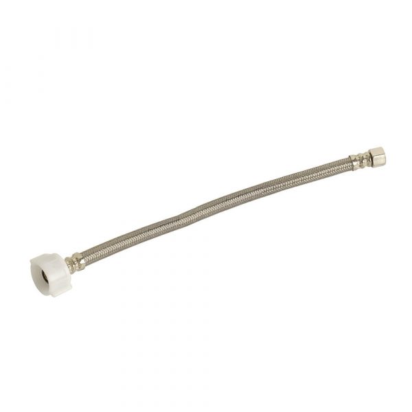 3/8 in. Comp. x 7/8 in. Ballcock x 12 in. LGTH Stainless Steel Toilet Supply Line Hose