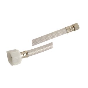 3/8 in. Comp. x 7/8 in. Ballcock Nut x 20 in. LGTH Vinyl Toilet Supply Line Hose 3/8 in. Comp. x 7/8 in. Ballcock Nut x 20 in. LGTH Vinyl Toilet Supply Line Hose