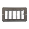 4th image of 4 in. x 8 in. Steel Floor Register with 7/8 in. Drop in Brown