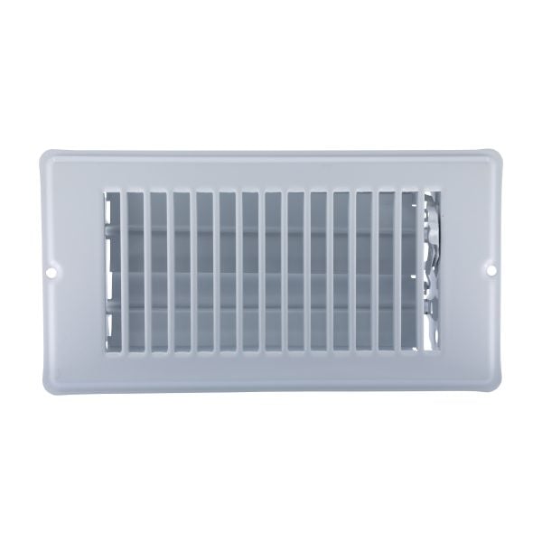 4 in. x 8 in. Steel Floor Register with 1-5/16 in. Drop in White