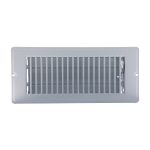 4 in. x 10 in. Steel Floor Register with 1-5/16 in. Drop in White 4 in. x 10 in. Steel Floor Register with 1-5/16 in. Drop in White