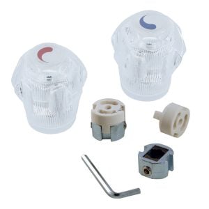 Universal Small Faucet Handles in Clear Acrylic Universal Small Faucet Handles in Clear Acrylic