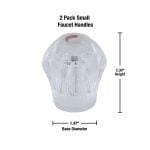 4th image of Universal Small Faucet Handles in Clear Acrylic