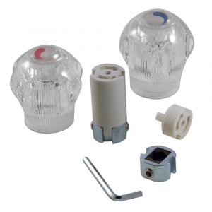 Universal Large Faucet Handles in Clear Acrylic Universal Large Faucet Handles in Clear Acrylic