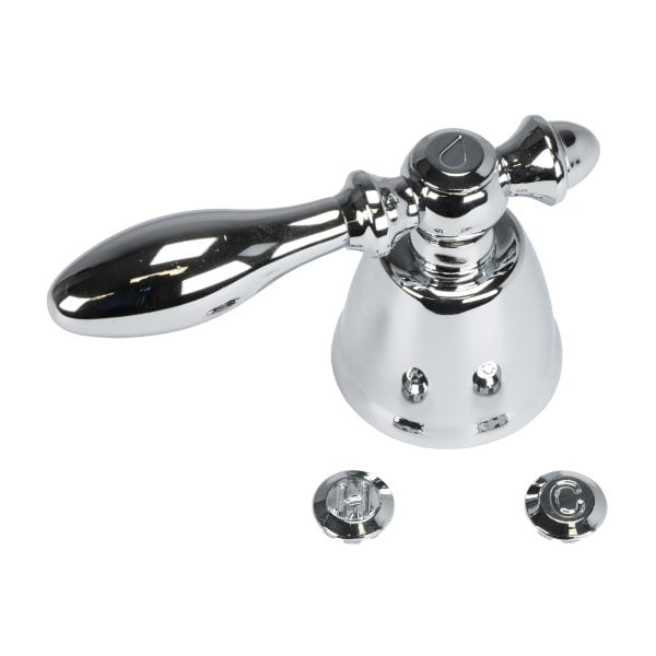 Universal Decorative Lever Faucet Handle in Chrome