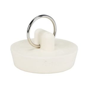 1-3/8 in. Rubber Drain Stopper in White (1 per Card)