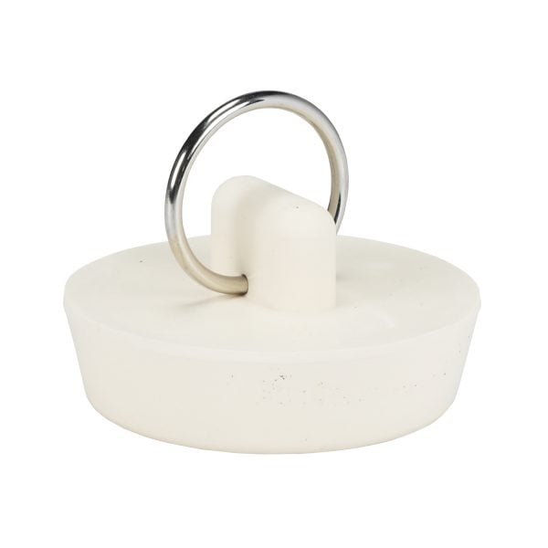 1-3/8 in. Rubber Drain Stopper in White (1 per Card)