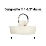 3rd image of 1-1/2 in. Rubber Drain Stopper in White (1 per Card)
