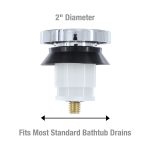 4th image of Touch-Toe Bathtub Drain Stopper in Chrome