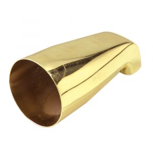 Universal Tub Spout with Front Connection in Polished Brass Universal Tub Spout with Front Connection in Polished Brass