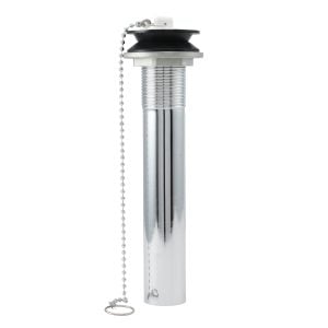 1-1/14 in. x 8 in. Brass Basin Drain with Stopper in Chrome