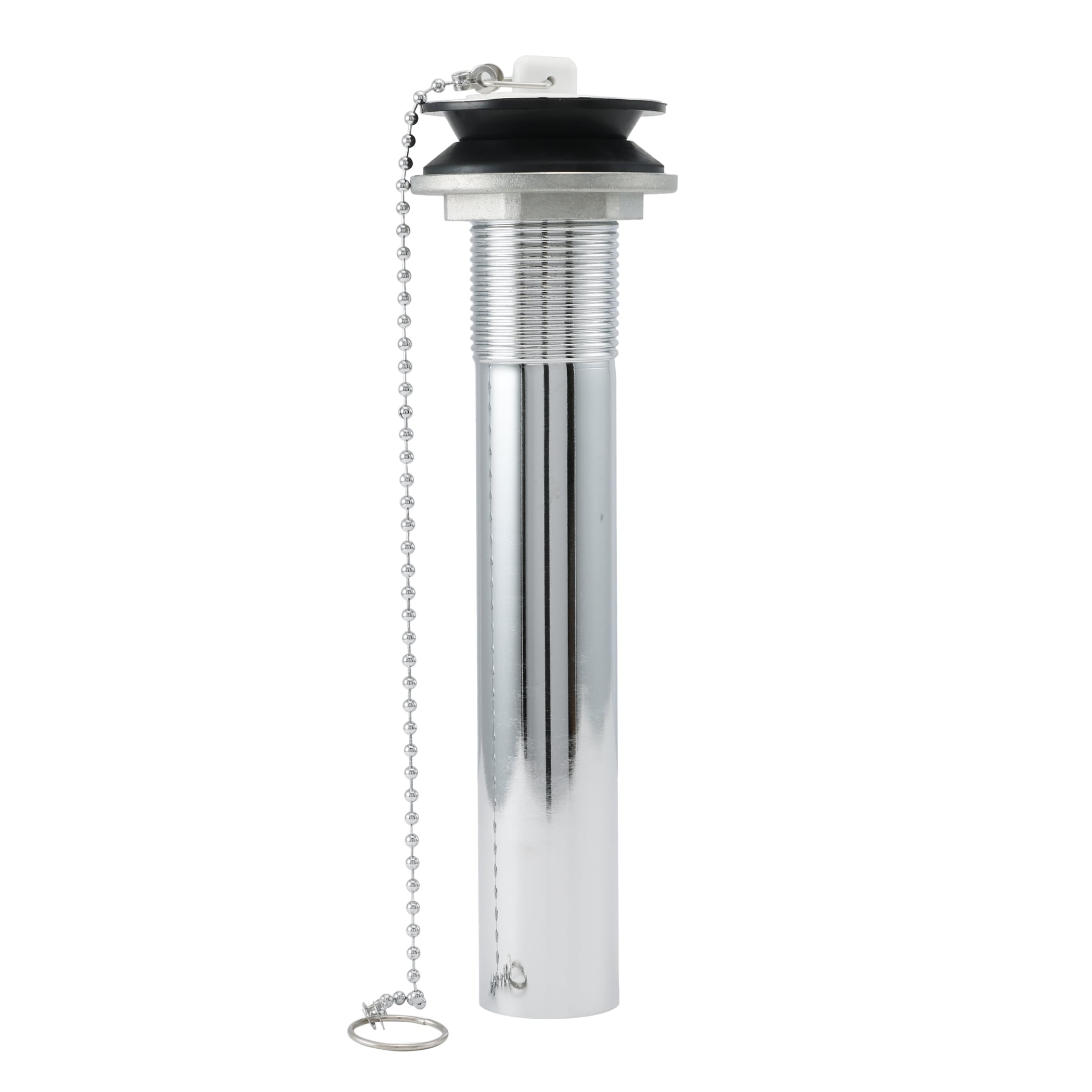 1-1/14 in. x 8 in. Brass Basin Drain with Stopper in Chrome
