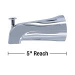 3rd image of 5 in.  Bathroom Tub Spout w/ Front Diverter in Chrome