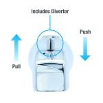 2nd image of 5 in.  Bathroom Tub Spout w/ Front Diverter in Chrome