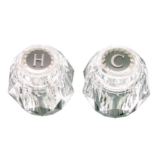 Faucet Handles for Moen/Stanadyne in Clear Acrylic