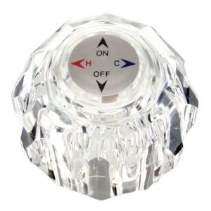 Faucet Handle for Lavatory & Tub/Shower in Clear Acrylic Faucet Handle for Lavatory & Tub/Shower in Clear Acrylic