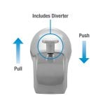 5th image of Diverter Tub Spout in Chrome