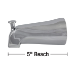 6th image of Diverter Tub Spout in Chrome