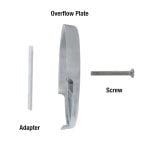 3rd image of Single Hole Bathtub Drain Overflow Plate in Chrome