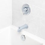 1st image of Single Hole Bathtub Drain Overflow Plate in Chrome